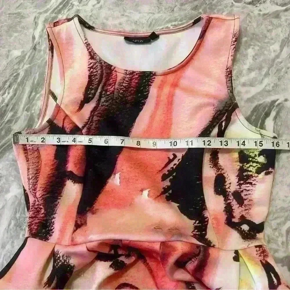 Apt 9 Women’s Pink Dress With Pockets Size 10 Abstract Design - Picture 7 of 10